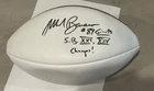 Mark Bavaro New York Giants Signed Football Super Bowl Inscription PSA COA
