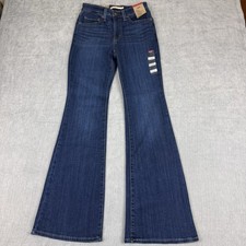 Levi  s 726 Flare Jeans Women  s 27x32 Blue Denim High Waisted Slim Hip  Thigh