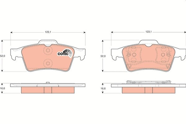 Trw Bremsbelagsatz, Scheibenbremse Hinterachse U.A. FüR Ford, Nissan, Renault-image