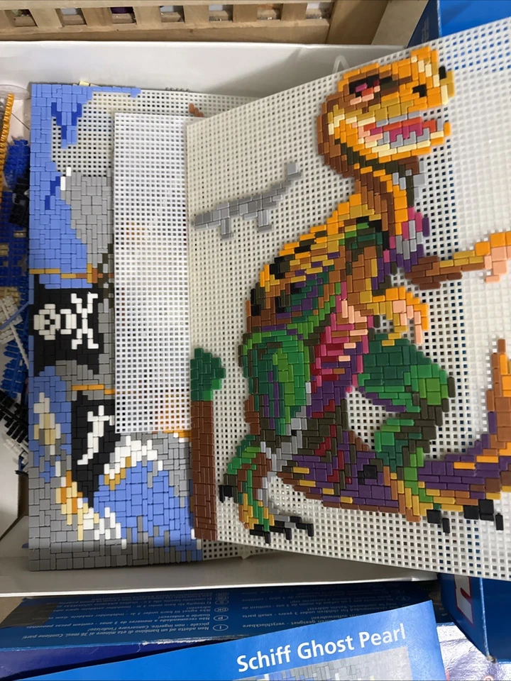 Ministeck Konvolut, 4 Kisten Mit Steinen Und Vorlage - Bild 4 von 4