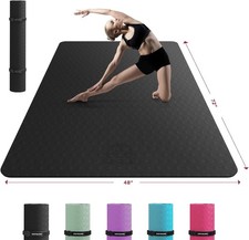 Extra Large Yoga Mat 72"x48"/78"x54" 1/4"  1/3" Thick Non-Slip Durable