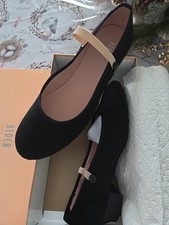 Bloch Ladies Black Accent Canvas Character Ballerina Dance Shoes Size 9.5 NIB