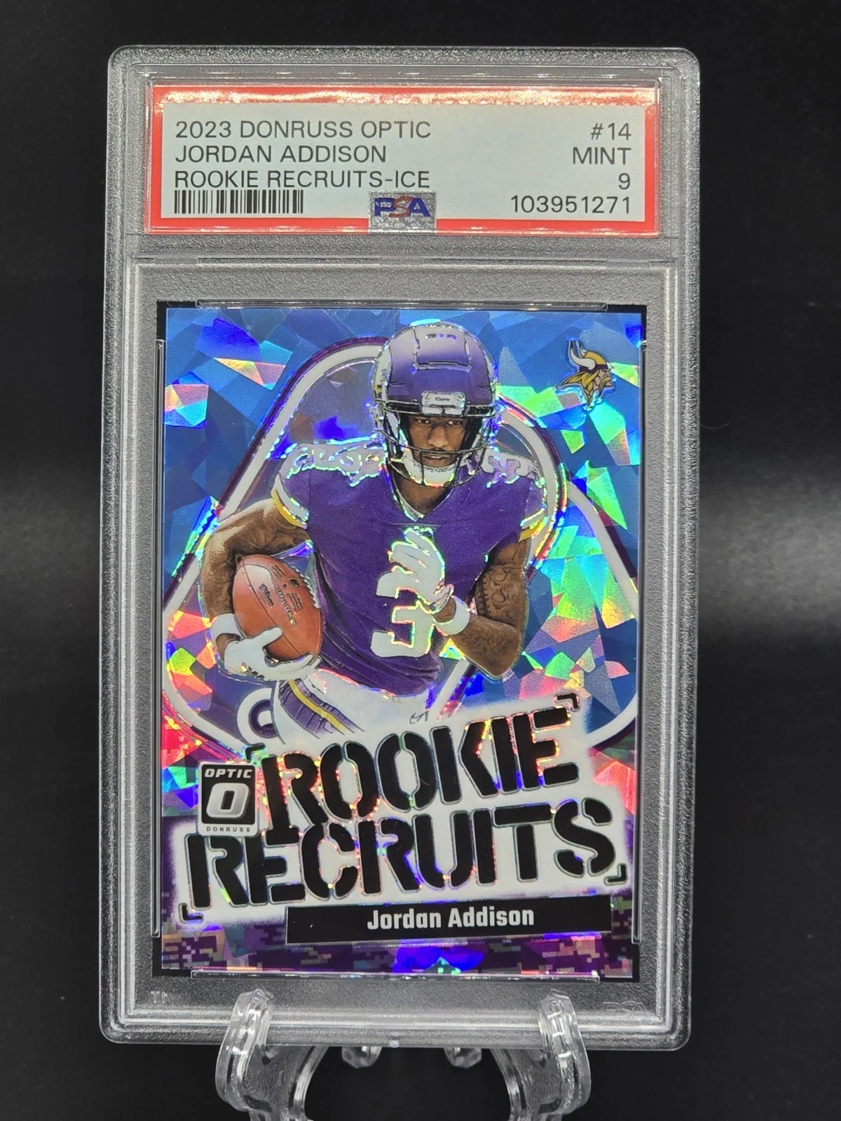 Jordan Addison Panini Donruss Optic Rookie Recruits #14 Ice