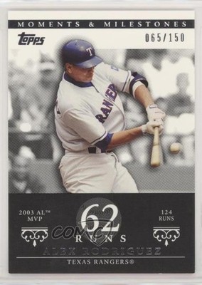 2007 Topps Moments & Milestones 65/150 Alex Rodriguez (2003 AL MVP 124 Runs) 0z8