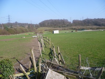 Foto A2 Blick von der Sandy Lane Swanscombe Sandy Lane läuft vom Dorf c2012