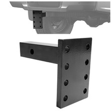 20000lbs 3-position Powder Coated Hook Mounting Plate For 2 Receiver Hitch