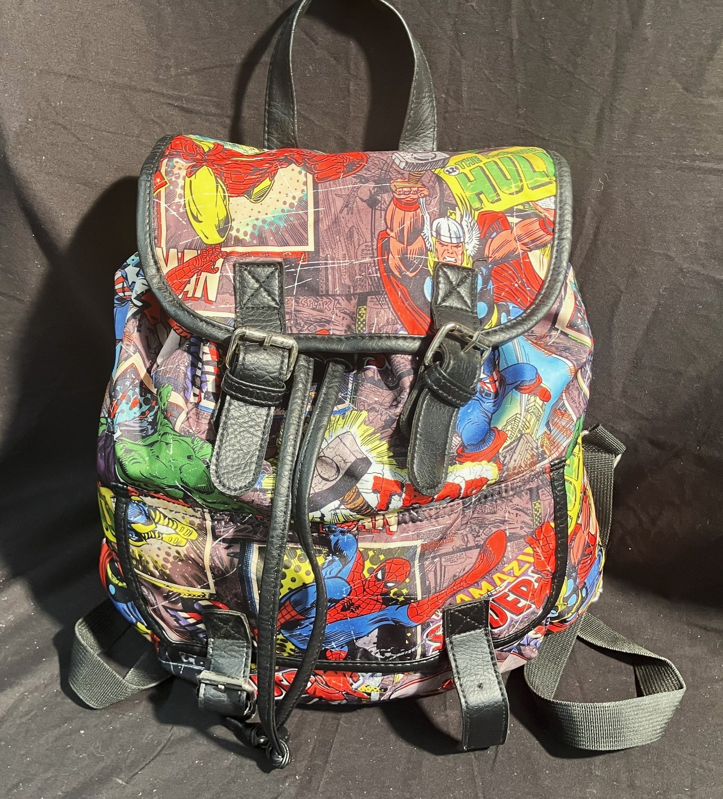 Marvel Comic Book Backpack Drawstring Rucksack Av… - image 1