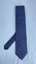 BROOKS BROTHERS men  s Silk Tie In Blue W An Embossed Floral Design EX.CON