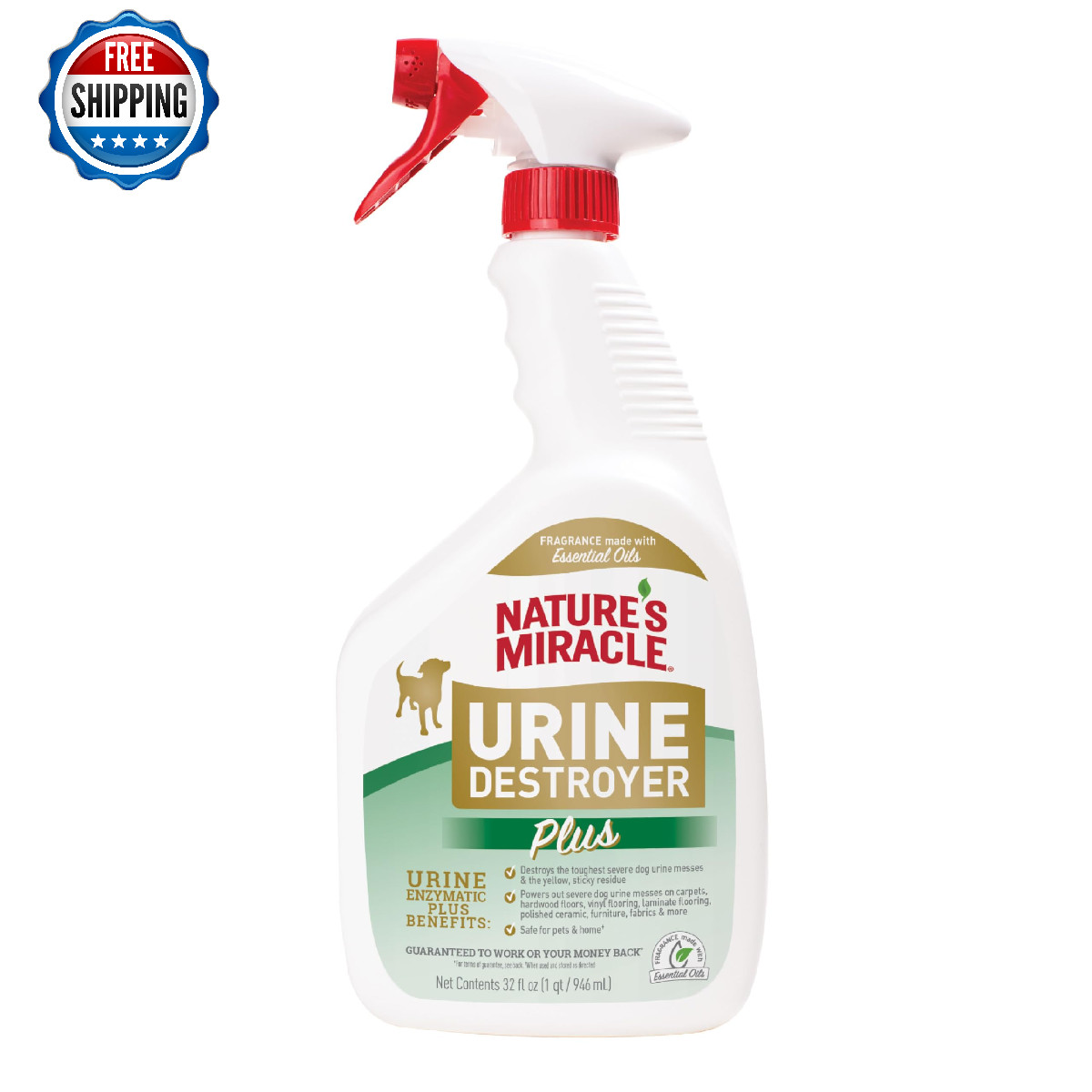 Nature's Miracle Urine Destroyer Plus Dog 32oz Enzymatic Ready-to-Use