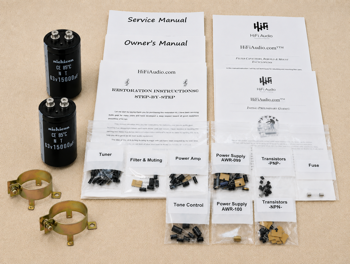 Pioneer SX-750 FULL restoration recap upgrade kit repair filter