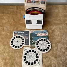 Vintage GAF Viewmaster Viewer View Master Red White Glacier Park Made USA