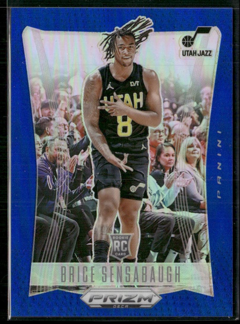2023-24 Panini Prizm Deca Blue Brice Sensabaugh Rookie 043/149 Utah Jazz #131