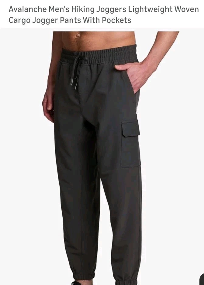 TWO Avalanche Mens Pants Gray KHAKI Size XL Jogger Cargo HIKE Outdoor