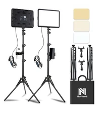 2-Pack LED Video Light Kit, NiceVeedi Studio Light, 2800-6500K Dimmable Photo