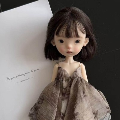 Landoudou Bare BJD 1/6 Doll Ball Jointed Face Make up Resin Ball Joint Girl Gift