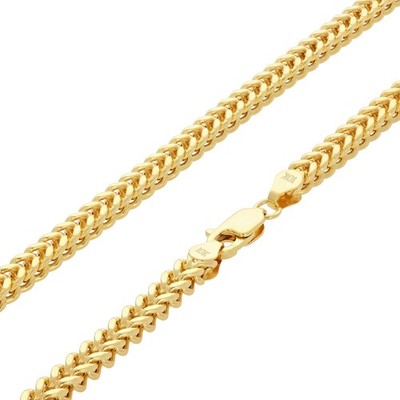 10K Yellow Gold 1.5mm-6mm Franco Square Box Chain Necklace Mens Womens 16''- 30''