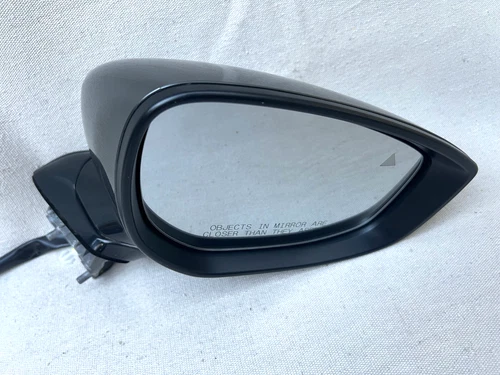 2019-2023 Mazda 3 SEDAN Right Passenger Side Mirror w/ Blind Spot - Machine Gray