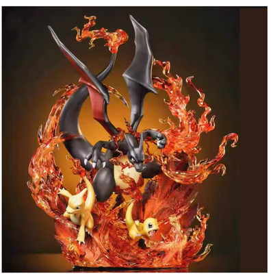 Charizard Evolution Anime Resin Statue Collectible Figure Desktop Display Gift