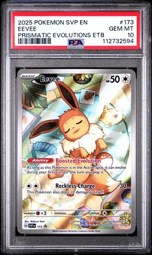 2025 Pokemon SVP EN Eevee #173 Prismatic Evolutions ETB Black Star Promo PSA 10