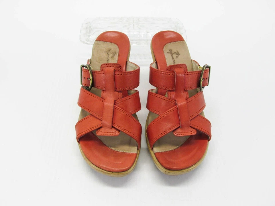 Zapato Dromedaris Mujer Talla 6.5M EUR 37 Naranja Cuña Slide Sandalia Usado qp Foto 4 de 4