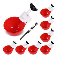 8 Pack Automatic Chicken Waterer Cups Poultry Feeder Cups for Chicken Duck Goose