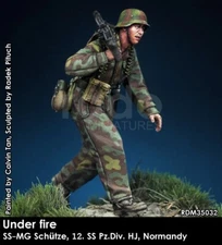 RADO MINIATURES RDM35032 WWII UNDER FIRE SS MG Schütze, 12. SS-Pz.Div. HJ