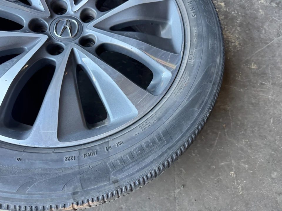 ACURA MDX 14-16 ALL SET OF 4 WHEEL RIM 19" 19X8 W/ TIRE 245/55 R19 107H OEM 59K - Image 3 of 4