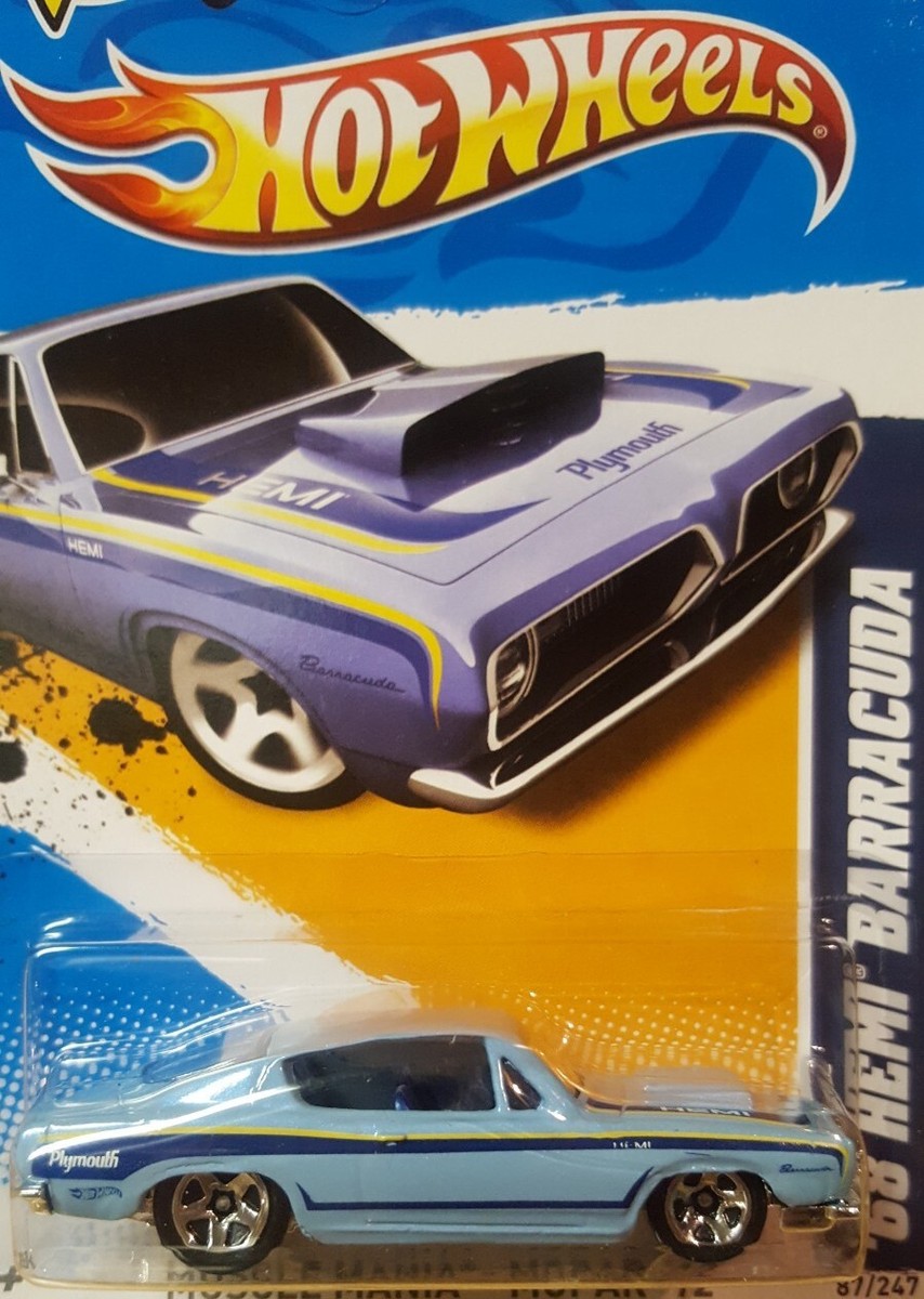 Hot Wheels Mopar '68 Hemi Barracuda Blue New 1:64 Scale 2012 | eBay