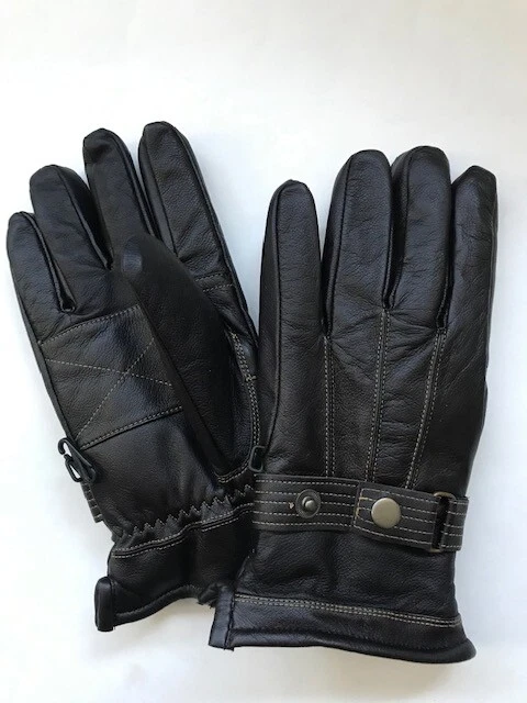 WARM BROWN LEATHER GLOVES MENS LARGE