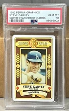 1982 PERMA-GRPAHICS SUPER STAR CREDIT CARDS STEVE GARVEY PSA 10 GEM MINT DODGERS