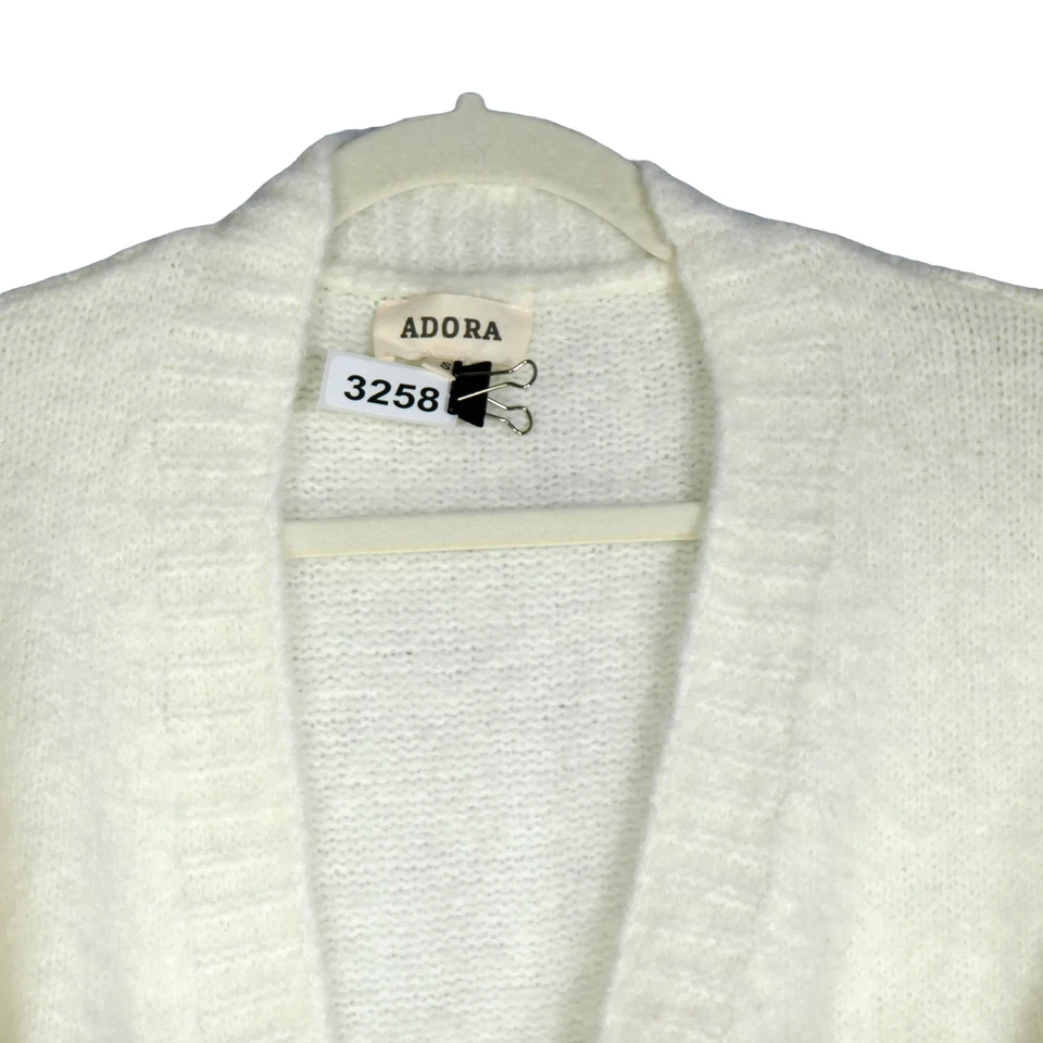 Cárdigan suéter Adora marfil crema para mujer talla S mezcla de alpaca detalle de brazo suave Foto 3 de 4