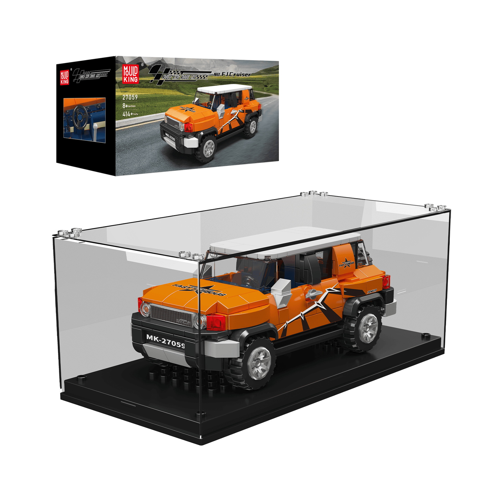 Mould King 27059 4x4 FJ Cruiser SUV Building Brick Model Car 414pcs