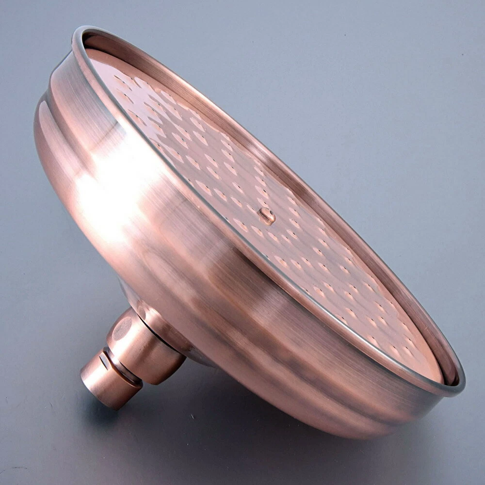 8" inch Round Retro Antique Red Copper Bathroom Fitting Rain Shower Heads 2sh258