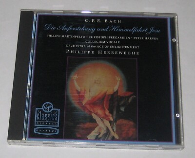 C.P.E. BACH.  Die Auferstehung und Himmelfahrt Jesu CD ALBUM HILLEVI MARTINPELTO