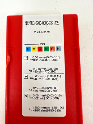 AUTHENTIC SANDVIK COROMANT Indexable Inserts N123U3-0200-0000-CS 