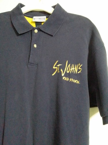 St. Johnโs Red Storm Polo Shirt XL โ NCAA Basketball SJU Blue โ Vintage ๐ - Picture 6 of 6