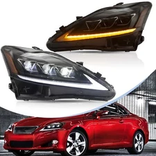 VLAND Headlights LED DRL -Projector Pair For 2006-2013 Lexus IS 250 IS 350 IS F.