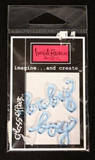 Heidi Grace Designs Glass Effects Baby Boy Scrapbook Embellishments Acrylics New