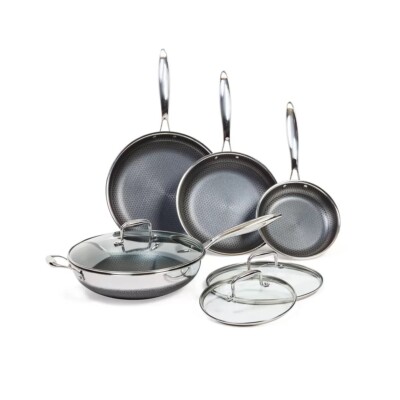 PRO STEEL Fusion 7-teiliges Kochgeschirrset. Bratpfannen, Wok. Backofenfest