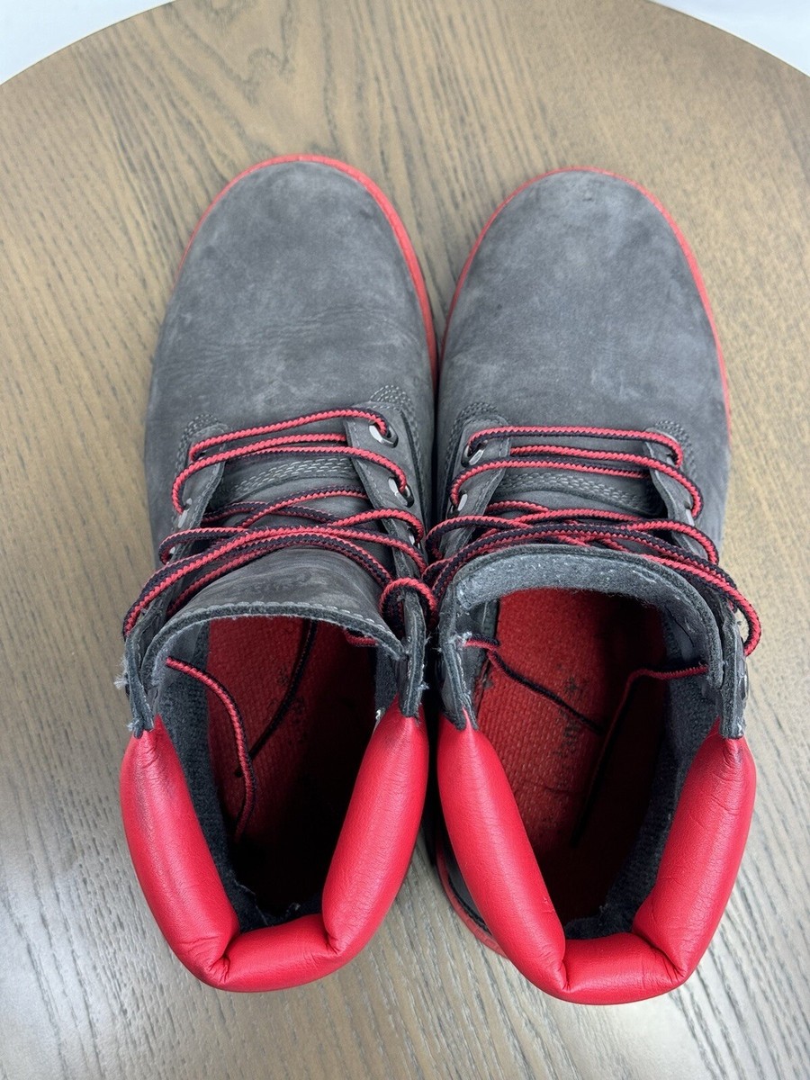 Timberland Boots US Size 6.5 Black/Grey with Red trim | eBay Timberland Boots US Size 6.5 Black/Grey with Red trim | eBay