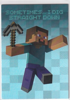 Panini Minecraft Time to Mine Karte Nr. 6 Dig Straight Down Rainbow Parallel