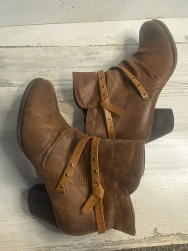Bare Traps Roma Distressed Ankle Boots Booties Womens Size 10M Brown Weathered - Picture 5 of 10
