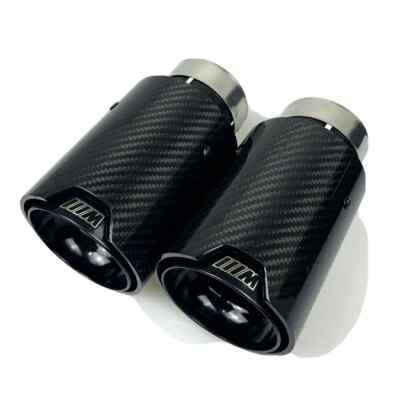 2x BMW F10 F11 F20 F21 F22 F23 F30 F31 F32 F33 CARBON FIBER TWIN AUSPUFF SPITZEN
