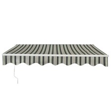 Retractable Manual Awning Canopy Outdoor Patio Garden Sun Shade Shelter