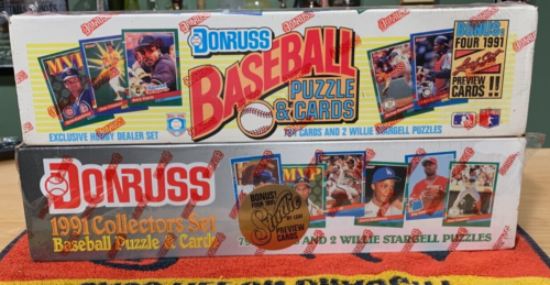 (2) 1991 Donruss MLB Baseball Complete Factory Sealed Card Set Lot Hobby, Retail - Picture 1 of 6