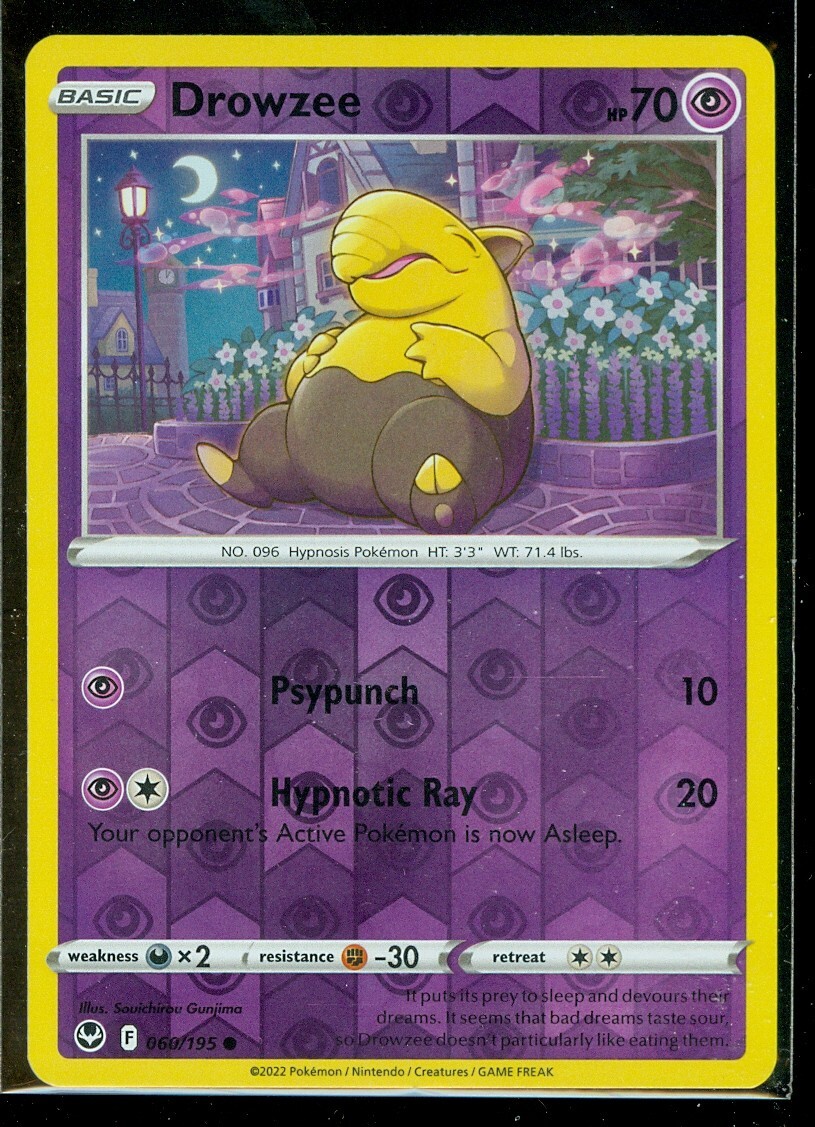Pokemon DROWZEE 060/195 - Silver Tempest - Rev Holo - - MINT | eBay
