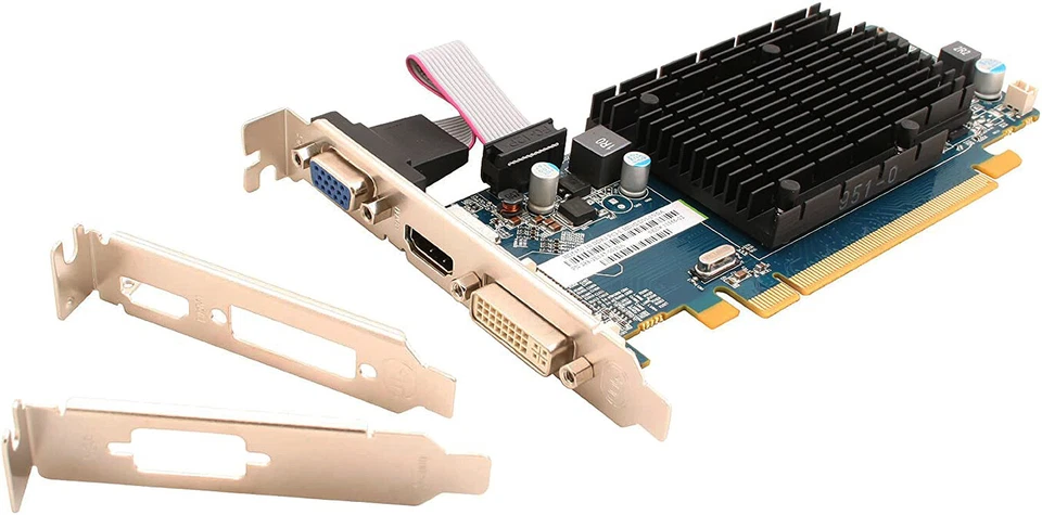 NEW! - Sapphire AMD Radeon HD5450 1GB, DDR3, PCI-E, HDMI, DVI, VGA Graphics Card - Image 3 of 4