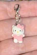 Small Hello Kitty Charm Zipper Pull  Keychain Add On Clip 