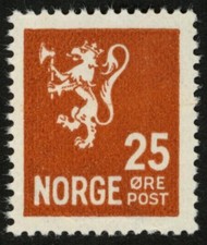 Norway 1926-34 (NK 147, MI 126A, SC 121) - Lion - MH