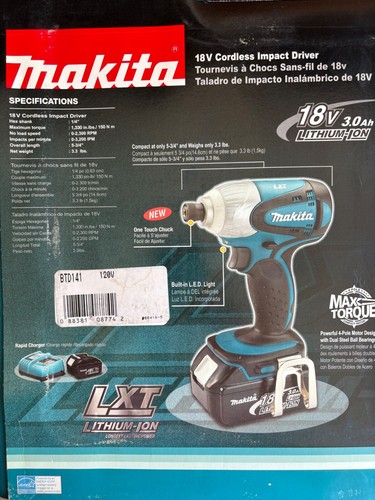 NEW- Makita (BTD141) 18V Cordless Impact Driver - Picture 7 of 12